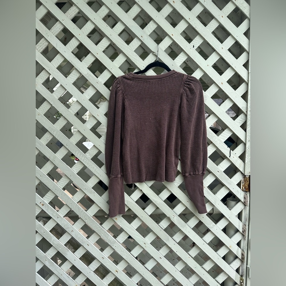Free People Chocolate Knit Blouse - Picture 6 of 6
